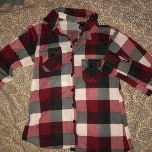 Junior/Women’s plaid button down shirt